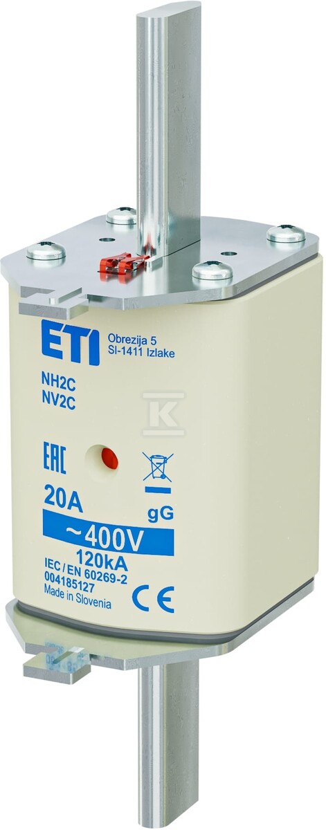 Wkładka topikowa zwłoczna / KOMBI NH2C gG 20A/400V 004185127 - obrazek 1