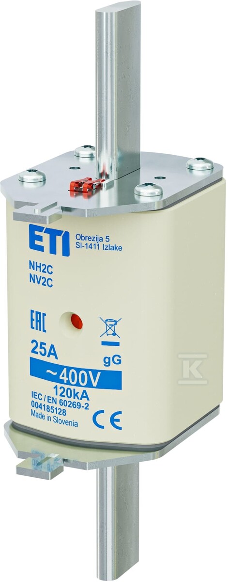 Wkładka topikowa zwłoczna / KOMBI NH2C gG 25A/400V 004185128 - obrazek 1