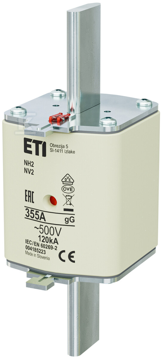 Wkładka bezpiecznikowa - NH2 gG 355A/500V - zwłoczna 004185223 - obrazek 1