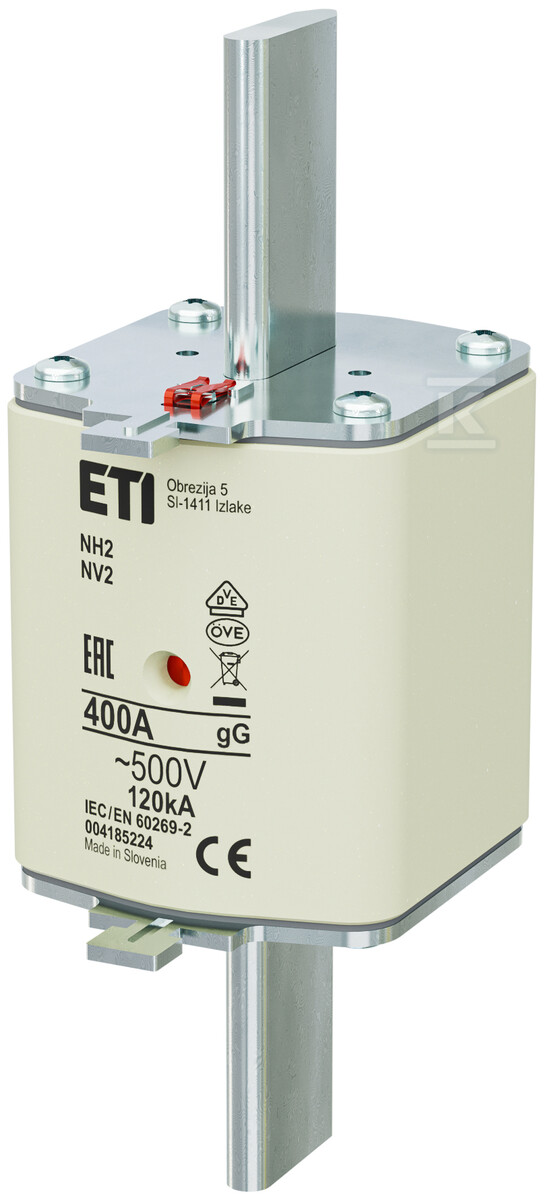 Wkładka bezpiecznikowa - NH2 gG 400A/500V - zwłoczna 004185224 - obrazek 1