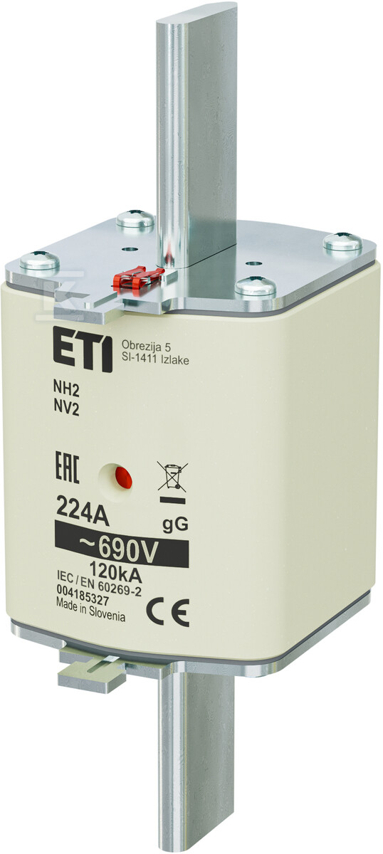 Wkładka topikowa zwłoczna / KOMBI NH2 gG 224A/690V 004185327 - obrazek 1