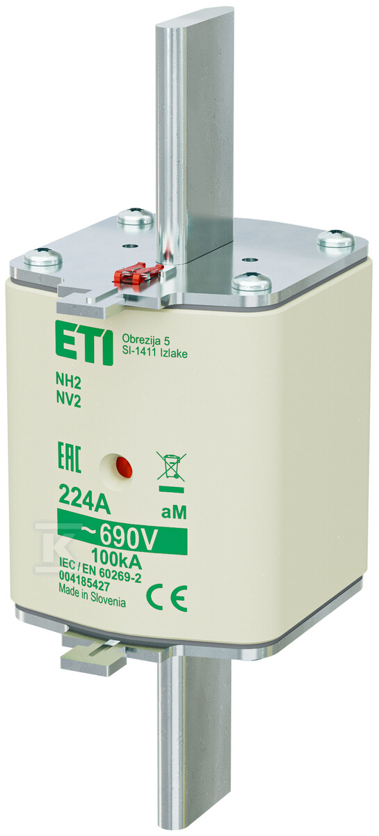 Wkładka bezpiecznikowa - NH2 aM 224A/690V - silnikowa 004185427 - obrazek 1