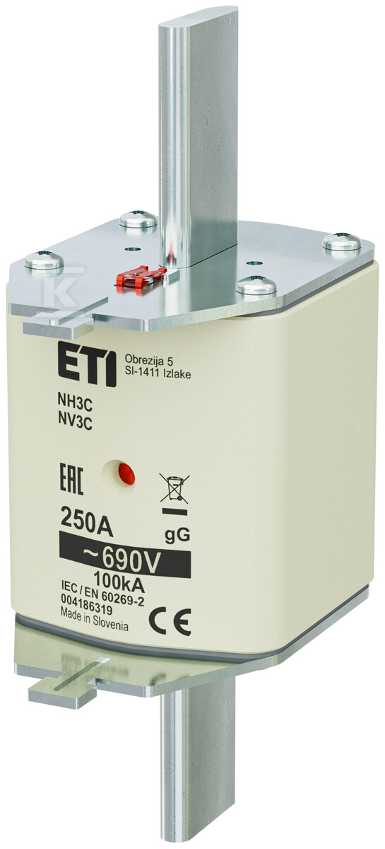 Wkładka bezpiecznikowa - NH3C gG 250A/690V - zwłoczna 004186319 - obrazek 1