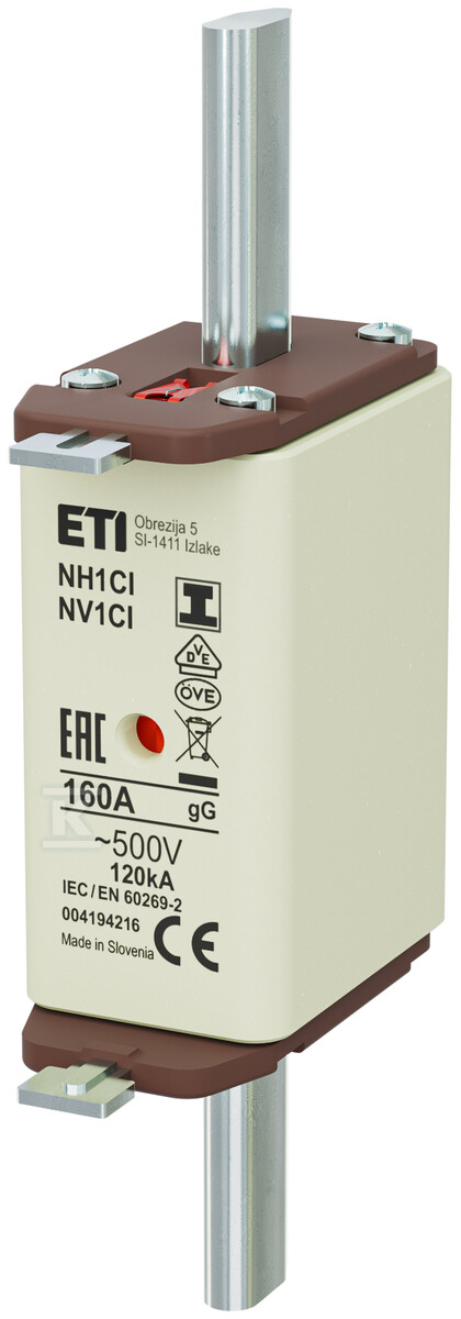 Wkładka bezpiecznikowa - NH1C/I gG 160A/500V - zwłoczna / zaczepy izolowane 004194216 - obrazek 1