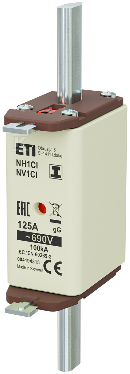 Wkładka bezpiecznikowa - NH1C/I gG 125A/690V - zwłoczna / zaczepy izolowane 004194315 - obrazek 1