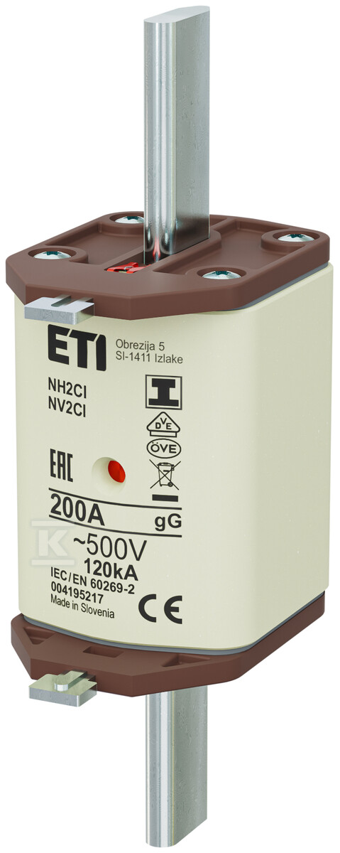 Wkładka bezpiecznikowa - NH2C/I gG 200A/500V - zwłoczna / zaczepy izolowane 004195217 - obrazek 1
