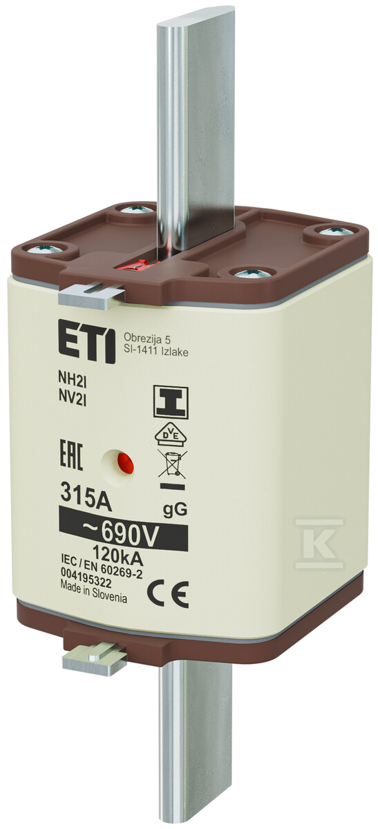 Wkładka bezpiecznikowa - NH2/I gG 315A/690V - zwłoczna / zaczepy izolowane 004195322 - obrazek 1