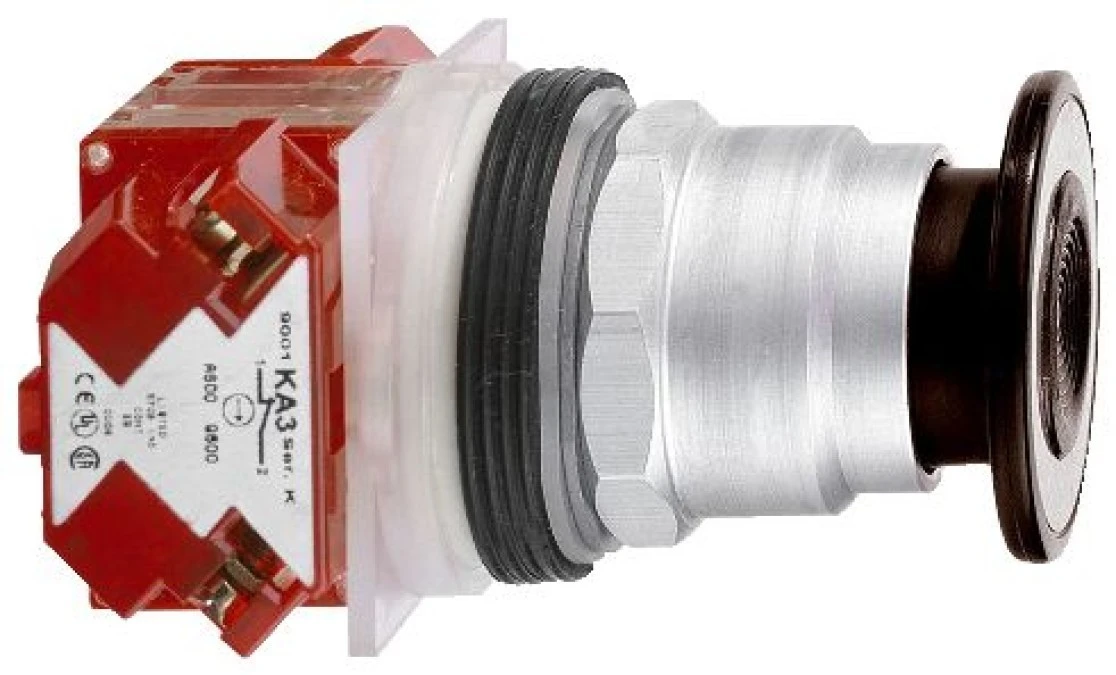 Napęd przycisku. O 30 zat. awar. z metal. ramką O 41mm‑czarna ‑2 poz. 1 C/O 9001KR9BH13 - obrazek 1