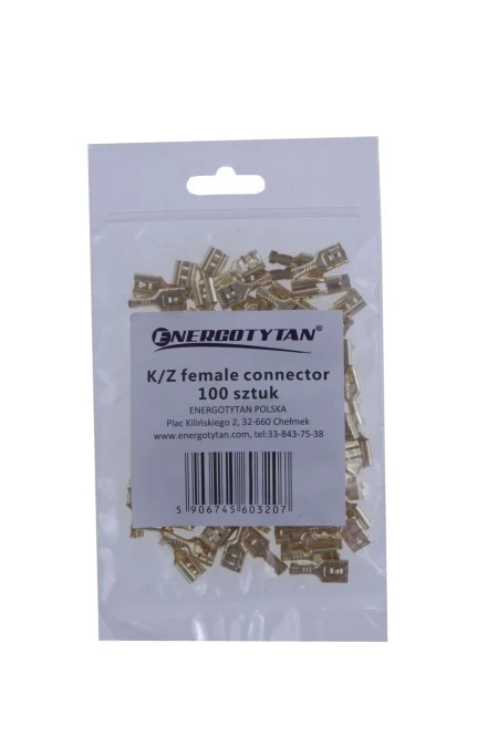 Nasuwka konektorowa 6,3‑2,5 / konektor żeński KZ‑6,3 /100 sztuk - obrazek 2