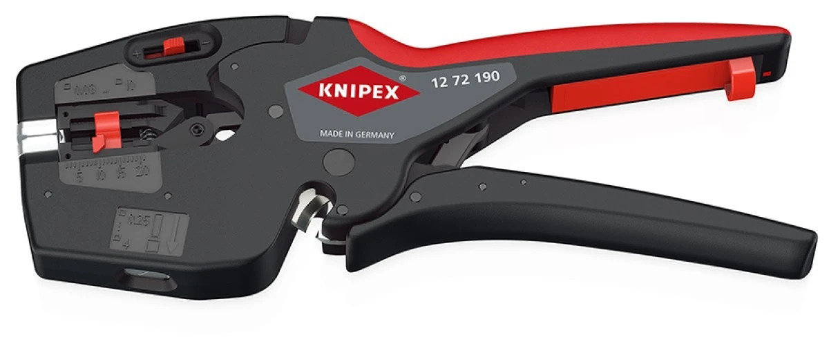 Narzędzie wielofunkcyjne dla elektryków z nasadkami z antypoślizgowego tworzywa sztucznego 190 mm KNIPEX 12 72 190 NexStrip