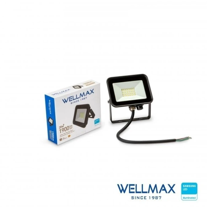Naświetlacz LED 20W 95lm/W 1900lm IP65 Neutralna 4000K SAMSUNG / GOL1FLN020 - obrazek 2
