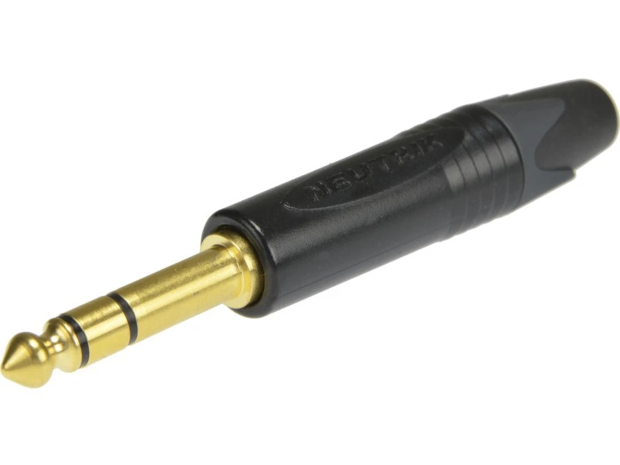 NEUTRIK Wtyk instrumentalny Jack 6,3mm Stereo na kabel do 7,0mm pozłacany czarny NP3X‑B - obrazek 1