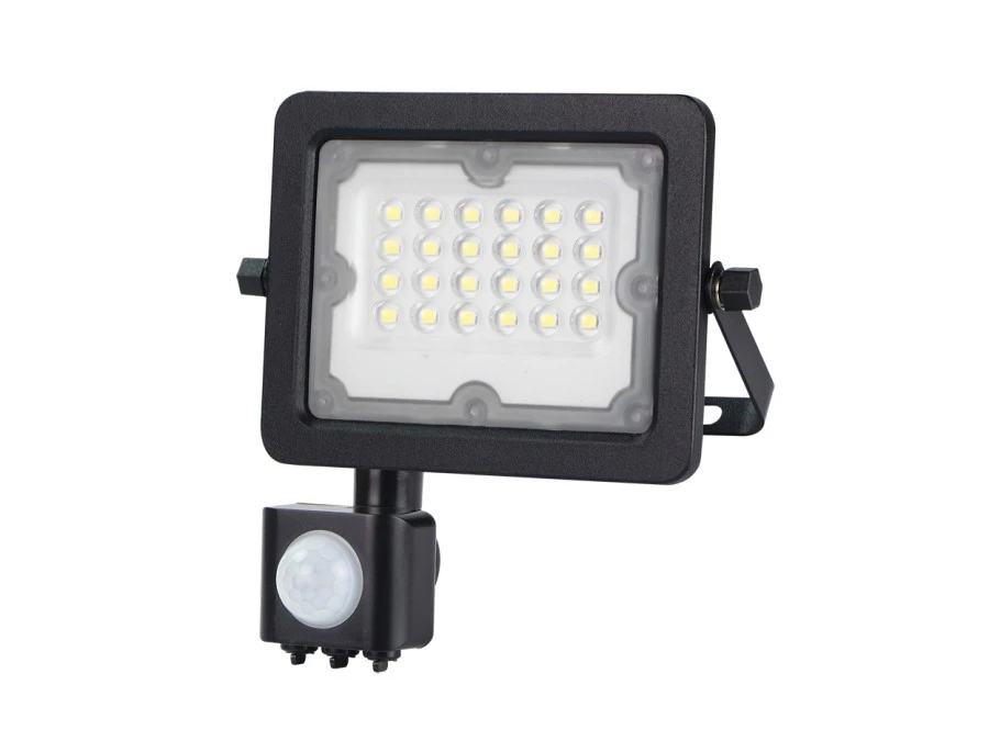 Naświetlacz LED GALAXI 20W 2200lm barwa naturalna 4000K IP65 czarny z czujnikiem - obrazek 1