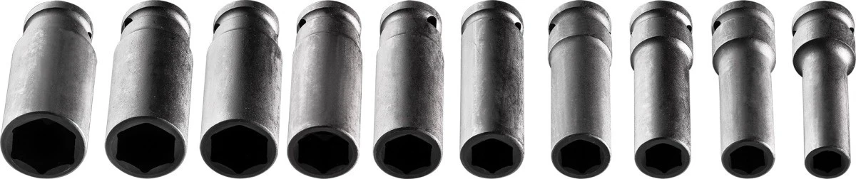 Nasadki udarowe 1/2cala 10‑24 mm zestaw 10 elementów CrMo 12‑107 - obrazek 1
