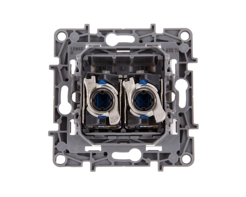 NILOE Gniazdo komputerowe podwójne RJ45 kat.6 STP białe 664776 - obrazek 2