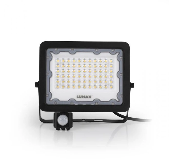 Naświetlacz LED GALAXI 50W 5000lm barwa ciepła 3000K IP65 projektor czarny z czujnikiem - obrazek 2