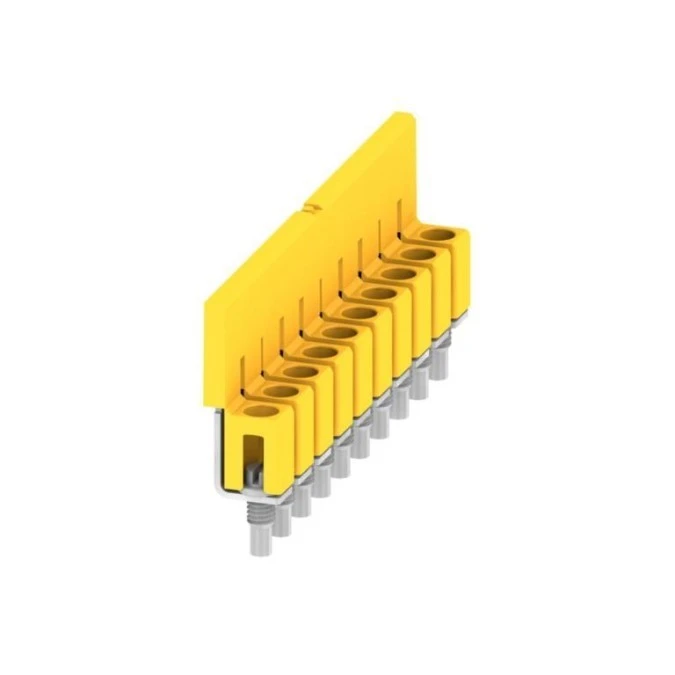 Mostek równoległy 10‑polowy do zacisków 4mm2 KR025B10 /20szt./ - obrazek 1