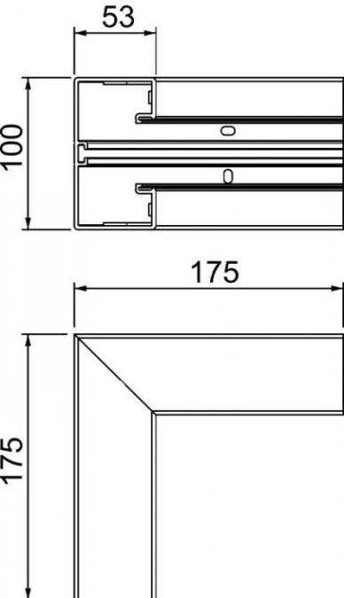 Naroże wewnętrzne stałe RAPID 45‑2 175x175x100 GK‑IS53100LGR jasnoszare 6113062 - obrazek 2