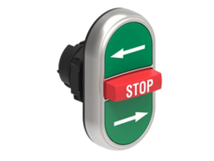Napęd przycisku potrójny zielony/czerwony /STRZAŁKI LEWO‑PRAWO STOP/ z samopowrotem LPCB7365 - obrazek 3