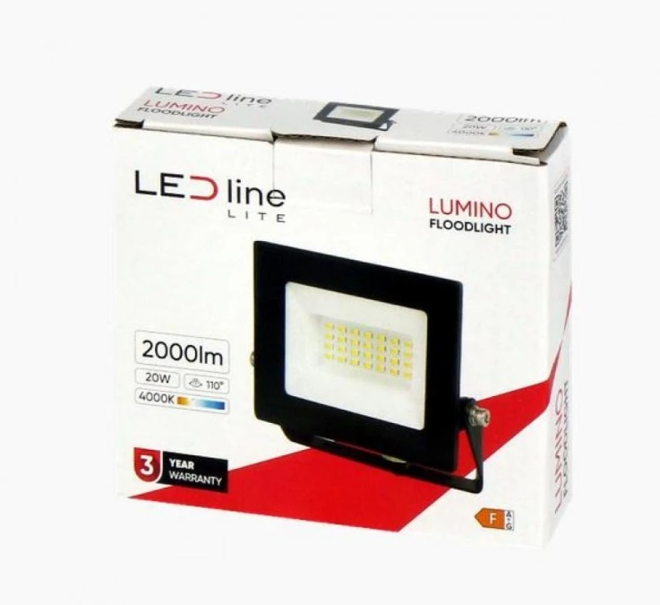 Naświetlacz projektor LED LUMINO 20W 4000K 2000lm z czujnikiem IP65 3 lata gwar. - obrazek 3