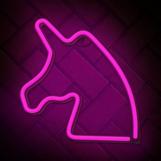 Neon LED JEDNOROŻEC różowy Bat + USB FLNEO1 Forever Light - obrazek 2