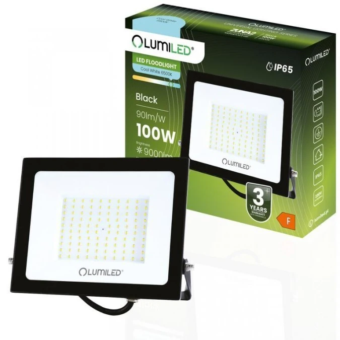 Naświetlacz LED ZUNA2 100W 9000lm 6500K IP65 Czarny LUMILED - obrazek 1