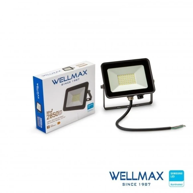 Naświetlacz LED 30W 95lm/W 2850lm IP65 Neutralna 4000K SAMSUNG / GOL1FLN030 - obrazek 2
