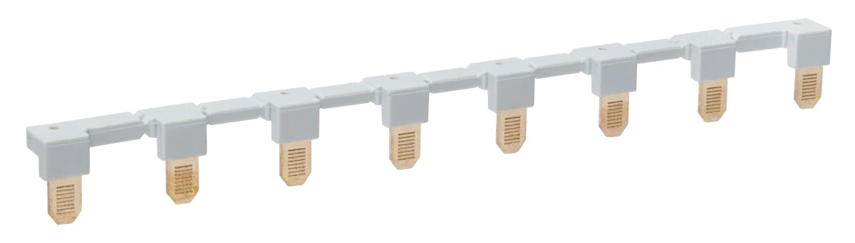 Mostek grzebieniowy 8‑polowy szary do gniazd GZP80 i przekaźników PUSH‑IN PI84, PI85, PI84P, PI85P ‑ ZGZP80‑8 GY 2616318