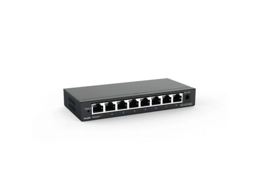 Niezarządzalny Switch Reyee 8 portów 100Mbps Metalowa Obudowa Desktop