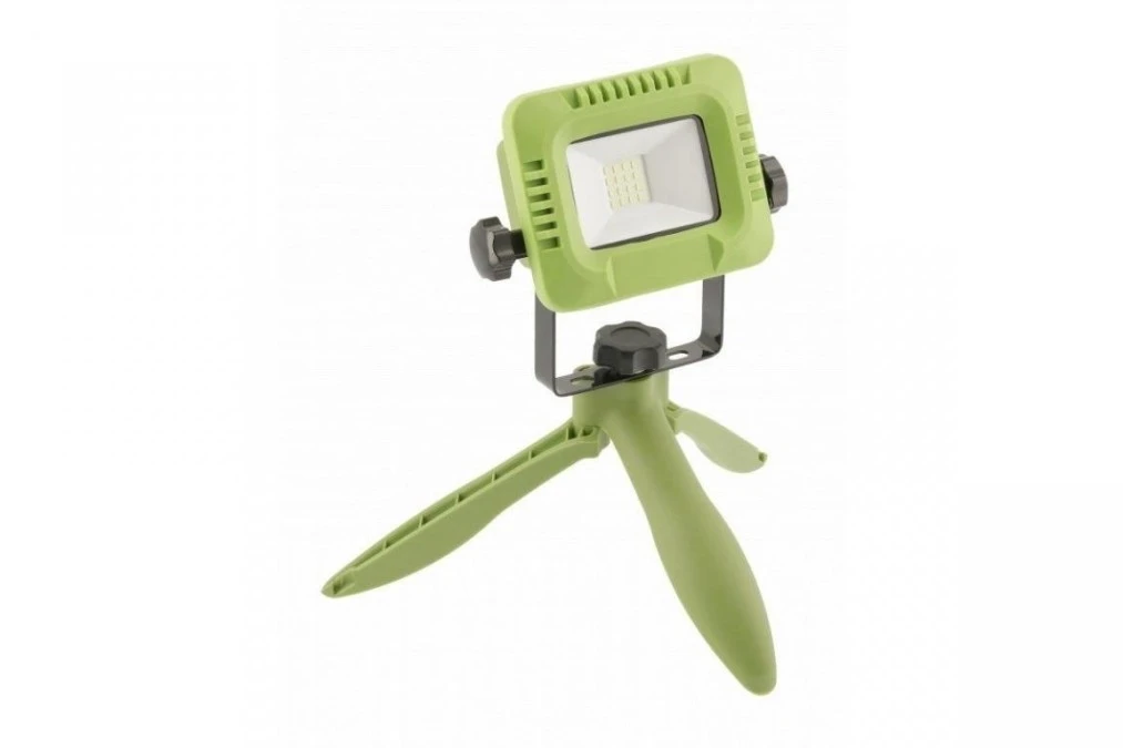 Naświetlacz LED z akumu, ALLEDO 10W,800lm,USB 5V/1A,RA80,IP54,120,6400K,zielony - obrazek 1