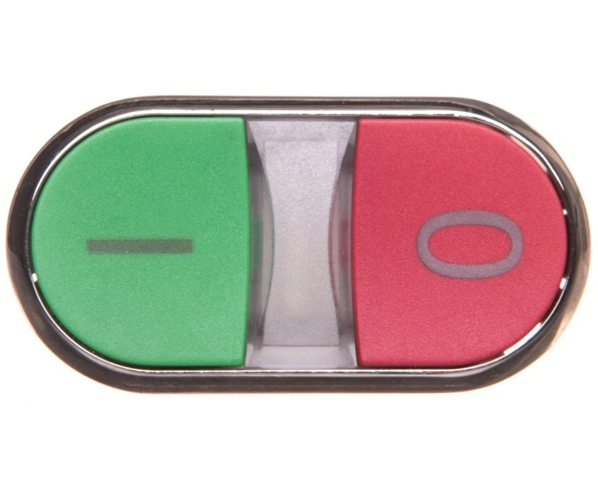 Napęd przycisku podwójnego 22mm zielony /I/ i czerwony /O/ metalowy IP69k Sirius ACT 3SU1050‑3AB42‑0AK0 - obrazek 1