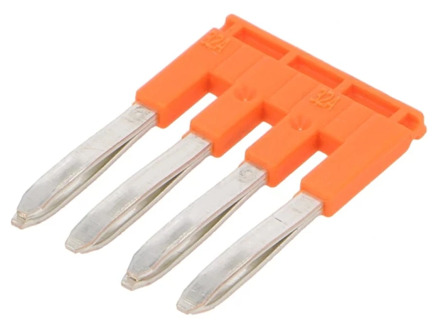Mostek grzebieniowy SNK drogi 4 pomarańczowy Szerokość 5,2mm 600V Ht 18,6mm 1SNK905304R0000 (JB5‑4)