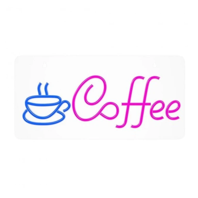 Neon PLEXI LED COFFEE niebieski róż NNE11 Neolia - obrazek 1