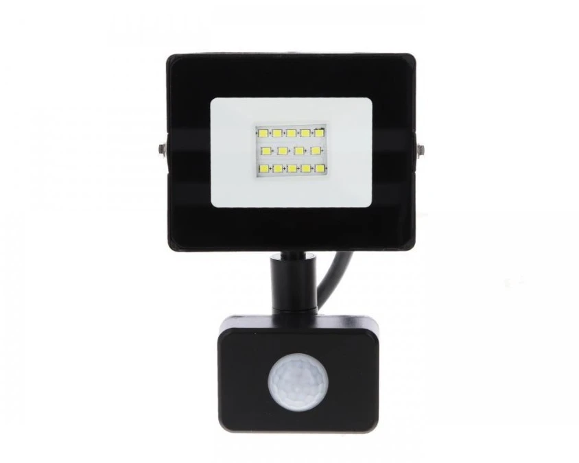 NAŚWIETLACZ LED SMD KASTEL 10W 6000K 850LM IP65 CZARNY CZ. PIR - obrazek 1