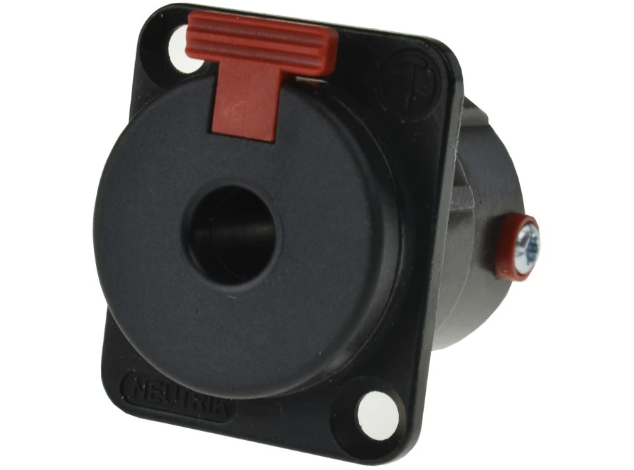 NEUTRIK Gniazdo tablicowe panelowe instrumentalne Jack 6,3mm Stereo posrebrzane czarne NJ3FP6C‑BAG - obrazek 1