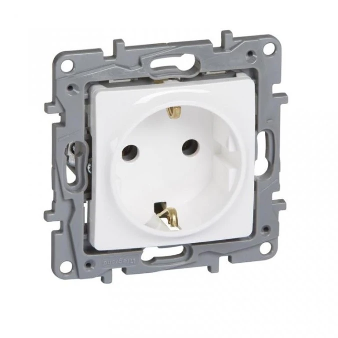 NILOE Gniazdo pojedyncze SCHUKO 16 A 250 V białe 764539 - obrazek 1