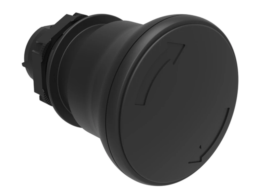 Napęd przycisku grzybkowego 40mm czarny bez samopowrotu obrotowy bez adaptera LPCB6342 - obrazek 3