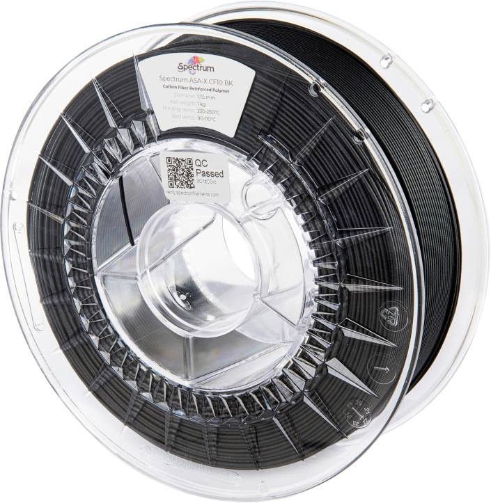 Filament do drukarek 3D ASA Spectrum Filaments 80716, Średnica filamentu: 1.75 mm, 1000 g, czarny (matowy) - obrazek 1