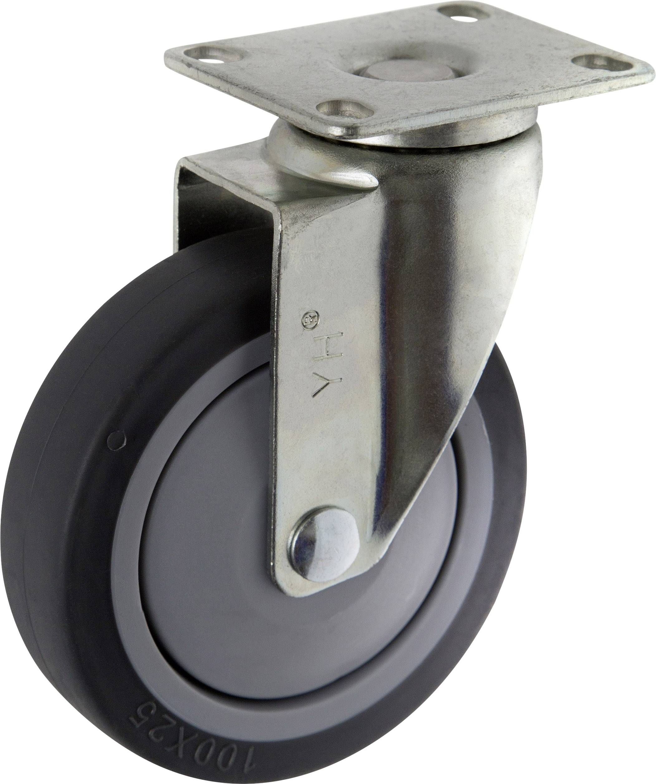 TOOLCRAFT TO-5137917 Kółko obrotowe TPR 100 mm z płytką montażową Maksymalne obciążenie: 65 kg - obrazek 1