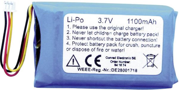 1Z10116 Akumulator specjalny wtyczka LiPo 3.7 V 1100 mAh 1 szt.