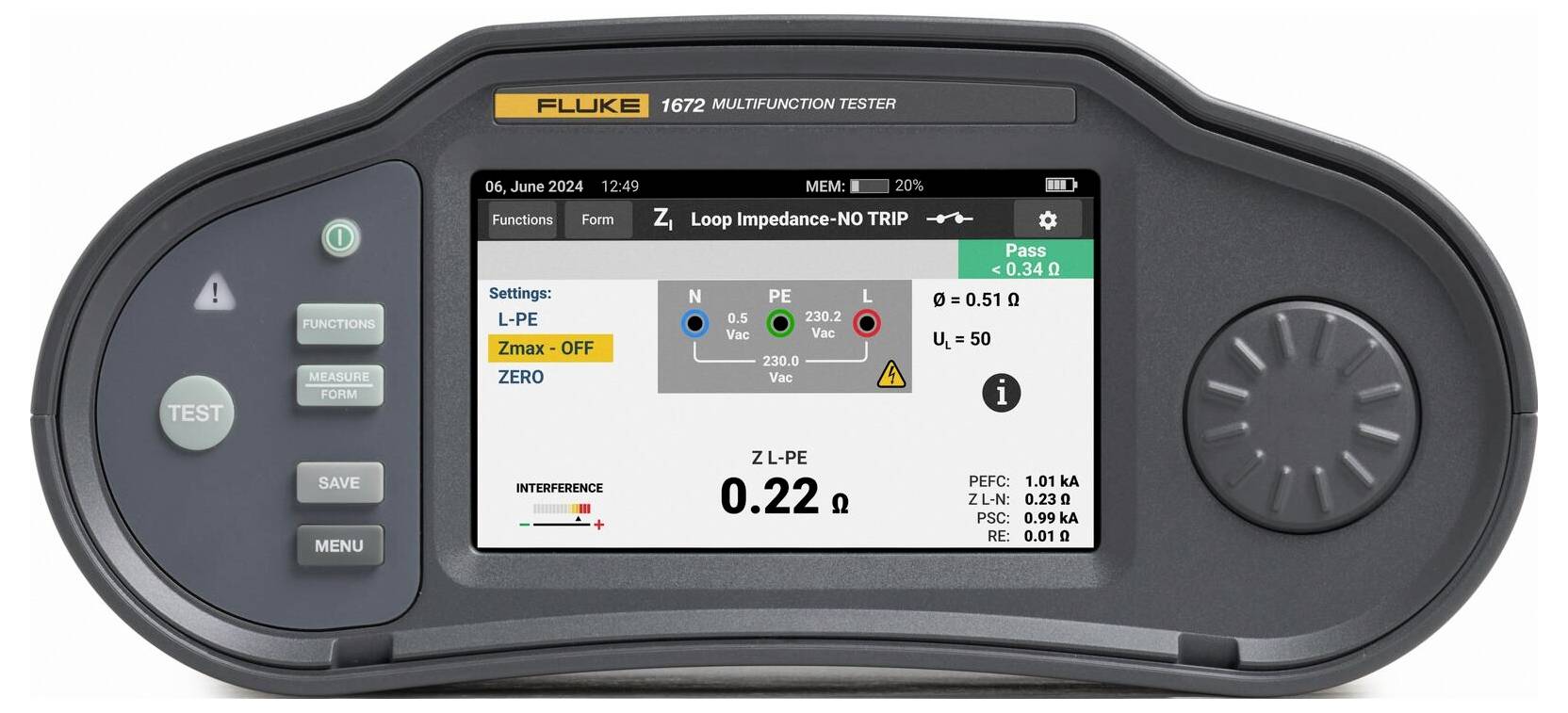Tester instalacji Fluke Fluke 1672 CH - obrazek 1