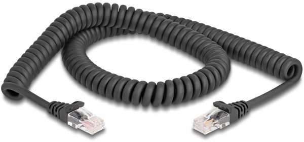 kabel LAN Delock 87993, 1 szt., RJ45, CAT 5e, 2.00 m, czarny