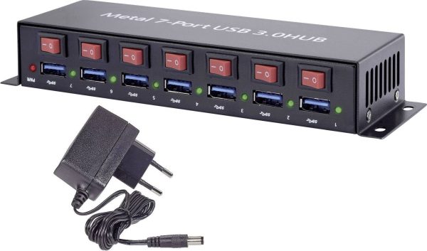 USB-Hub Renkforce RF-3269622, 7 Portów