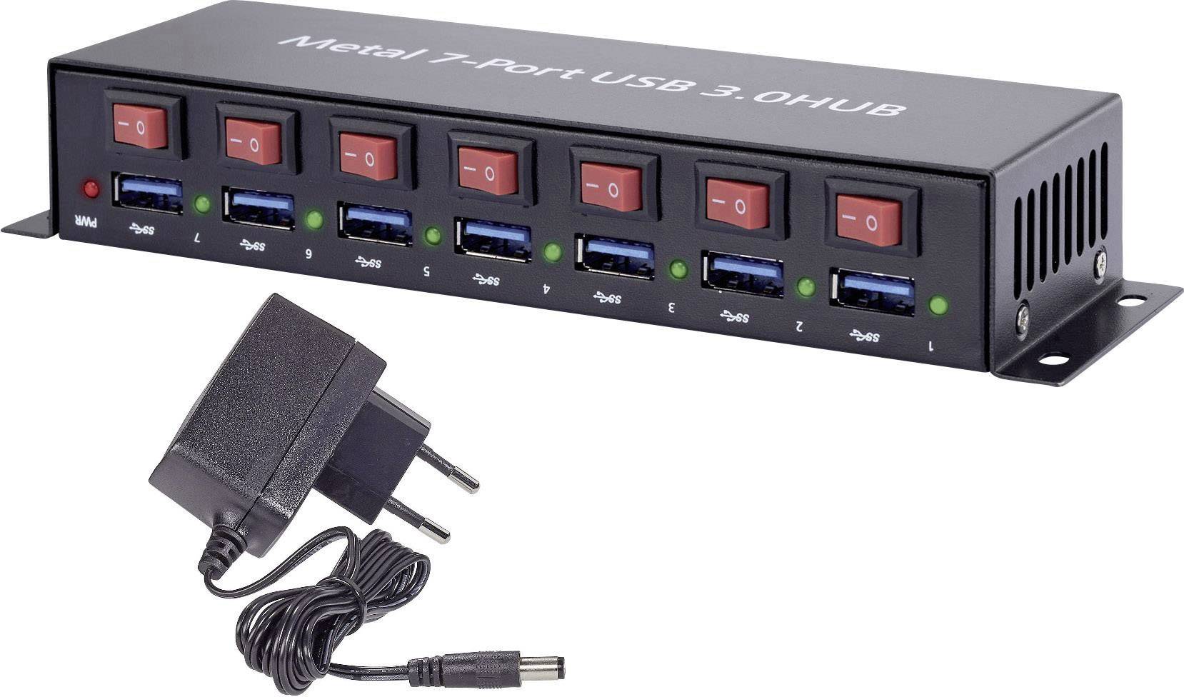 USB-Hub Renkforce RF-3269622, 7 Portów - obrazek 1
