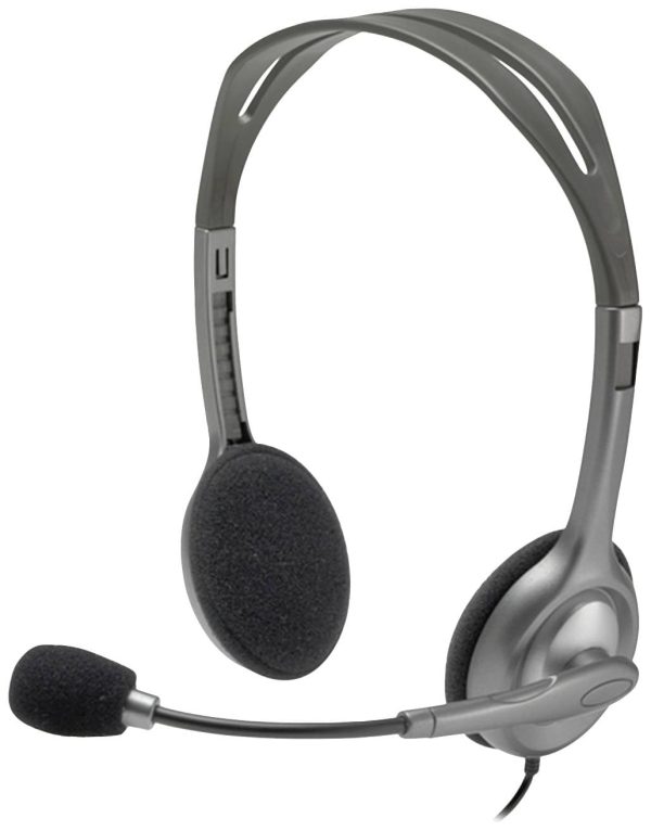 Logitech H111 Słuchawki nauszne przewód stereo szary redukcja szumów mikrofonu Komputer