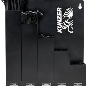 Kunzer 7KBS500 Zestaw opasek kablowych 100 mm, 150 mm, 200 mm, 300 mm, 360 mm czarny 500 szt. Kunzer 7KBS500 Zestaw opasek kablowych 100 mm, 150 mm, 200 mm, 300 mm, 360 mm czarny 500 szt.