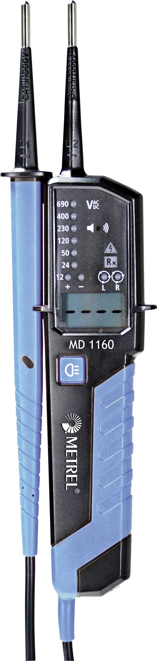 Dwubiegunowy tester napięcia Metrel MD 1160 CAT III 1000 V, CAT IV 600 V Kalibracja (ISO)