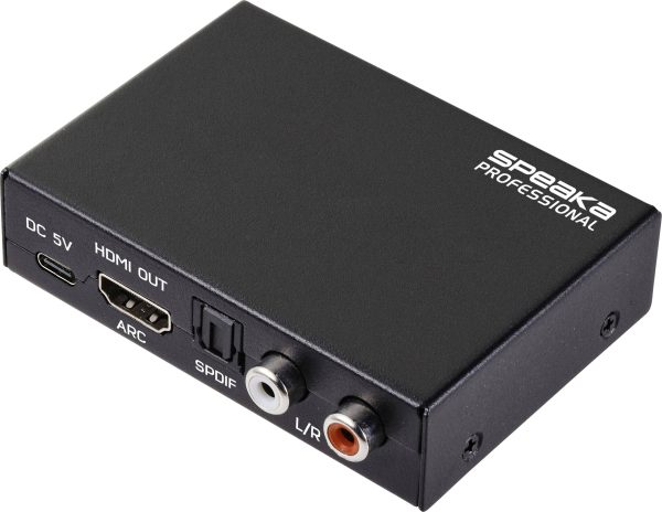 ekstraktor HDMI, RCA/Cinch, S/PDIF SpeaKa Professional SP-13745860, [1x HDMI – 4x HDMI, RCA/cinch (stereo), S/PDIF, złąc