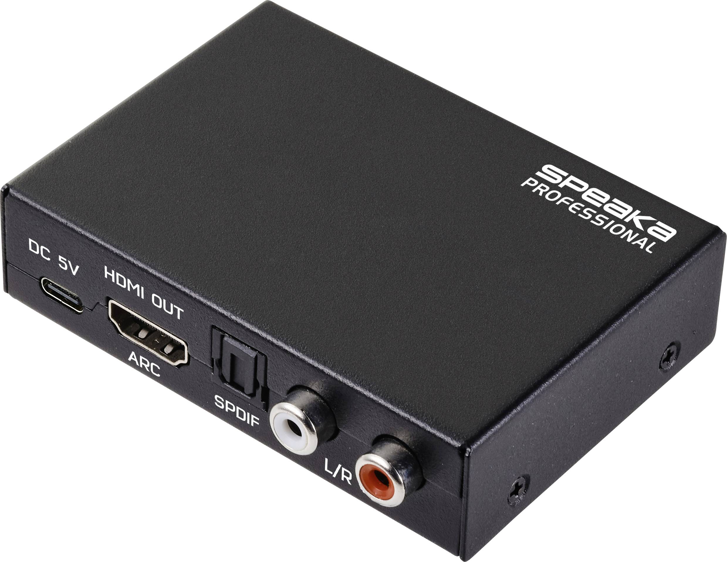 ekstraktor HDMI, RCA/Cinch, S/PDIF SpeaKa Professional SP-13745860, [1x HDMI - 4x HDMI, RCA/cinch (stereo), S/PDIF, złąc - obrazek 1
