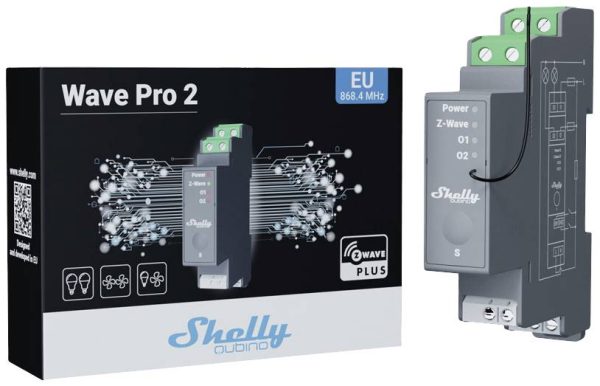 Shelly Shelly Qubino Wave PRO 2 Przekaźnik na szynę DIN Z-Wave